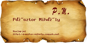 Pásztor Mihály névjegykártya