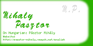mihaly pasztor business card