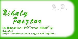 mihaly pasztor business card